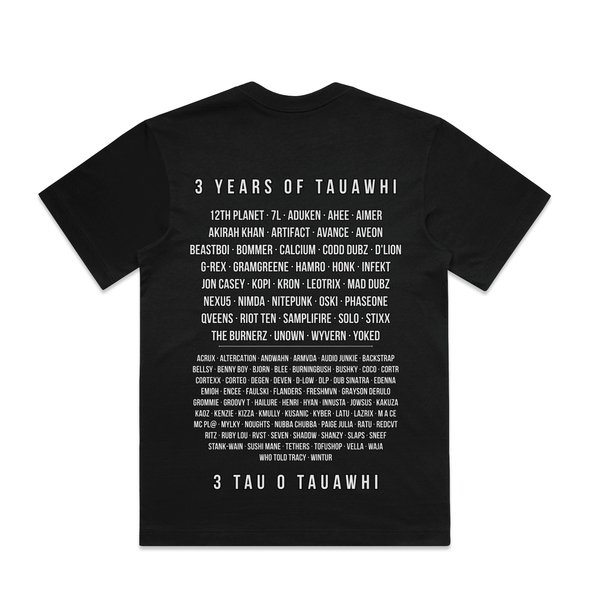 Tauawhi 3rd Anniversary T-Shirt back